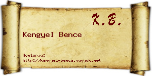 Kengyel Bence névjegykártya